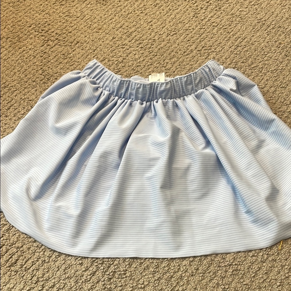 Light Blue Striped Women's Skirt